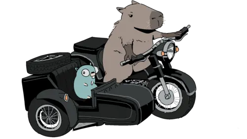 Capybara and Gopher by @psicochurroz.